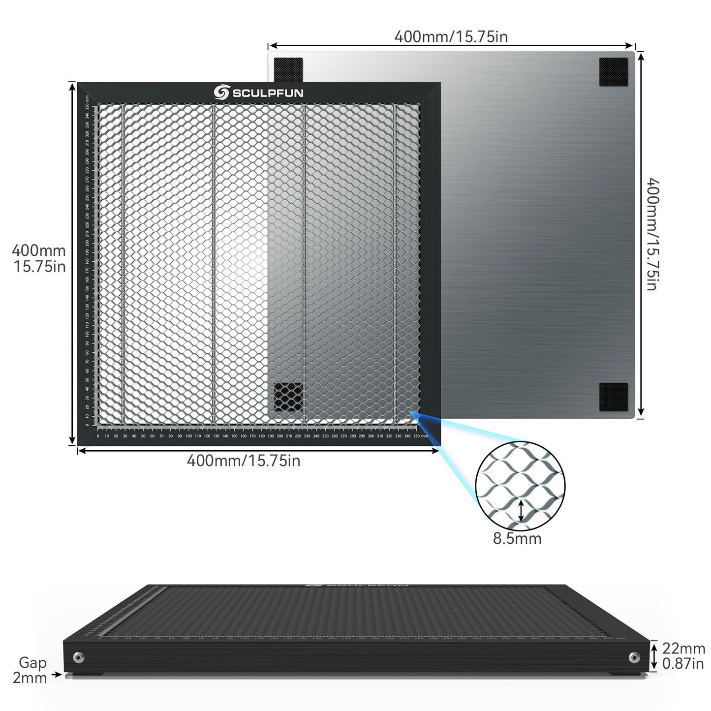 SCULPFUN 350x350mm Laser Cutting Honeycomb Working Panel