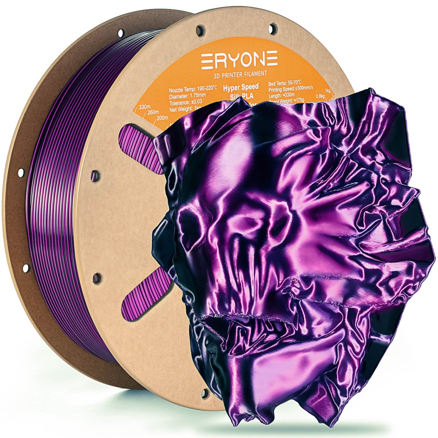 PLA Silk High-Speed Dual-Color Filament - 1.75mm±0.03mm (1kg)