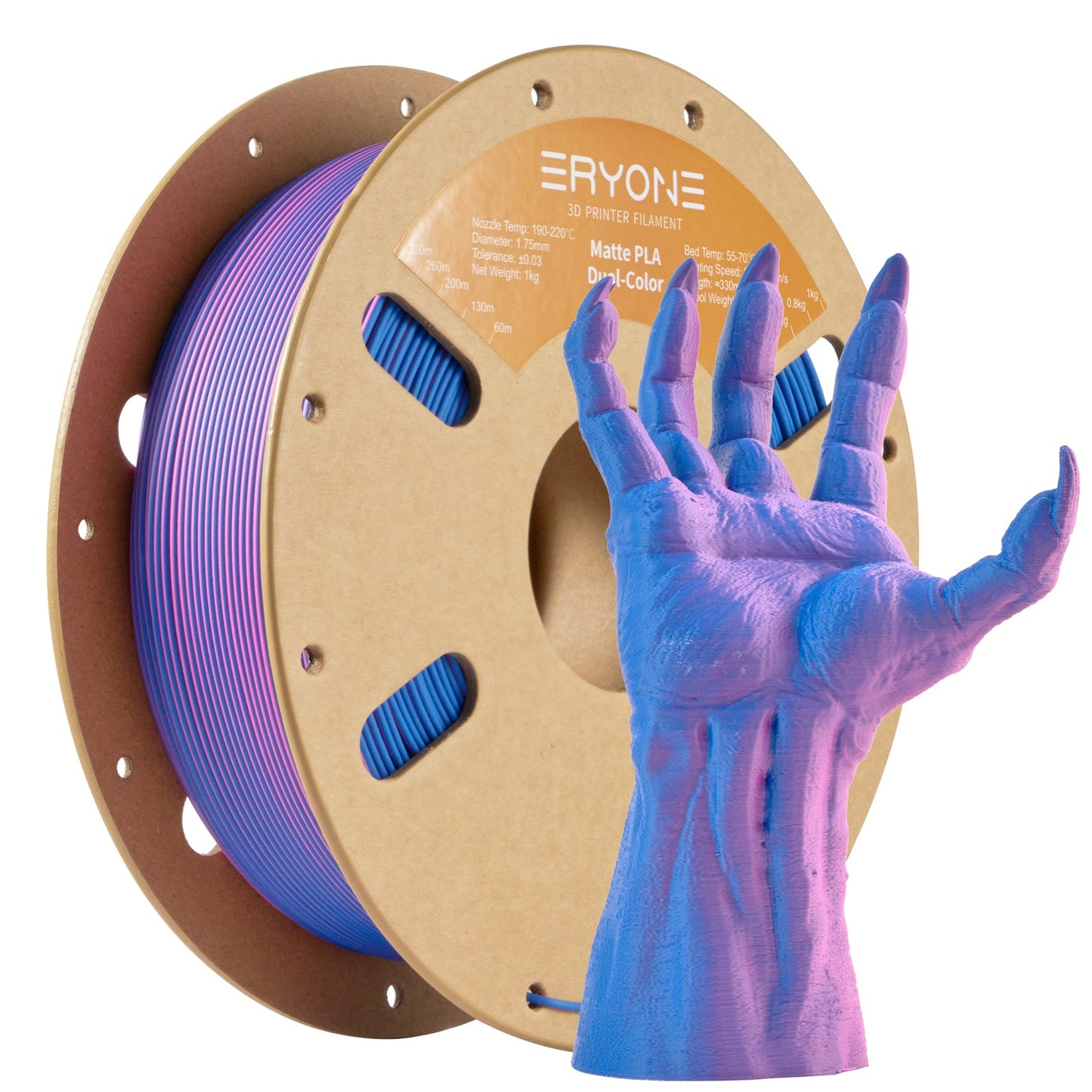 PLA Matte Dual-Color Filament - 1.75mm±0.03mm (1kg)
