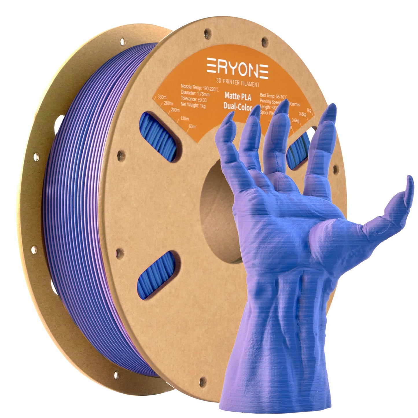 PLA Matte Dual-Color Filament - 1.75mm±0.03mm (1kg)