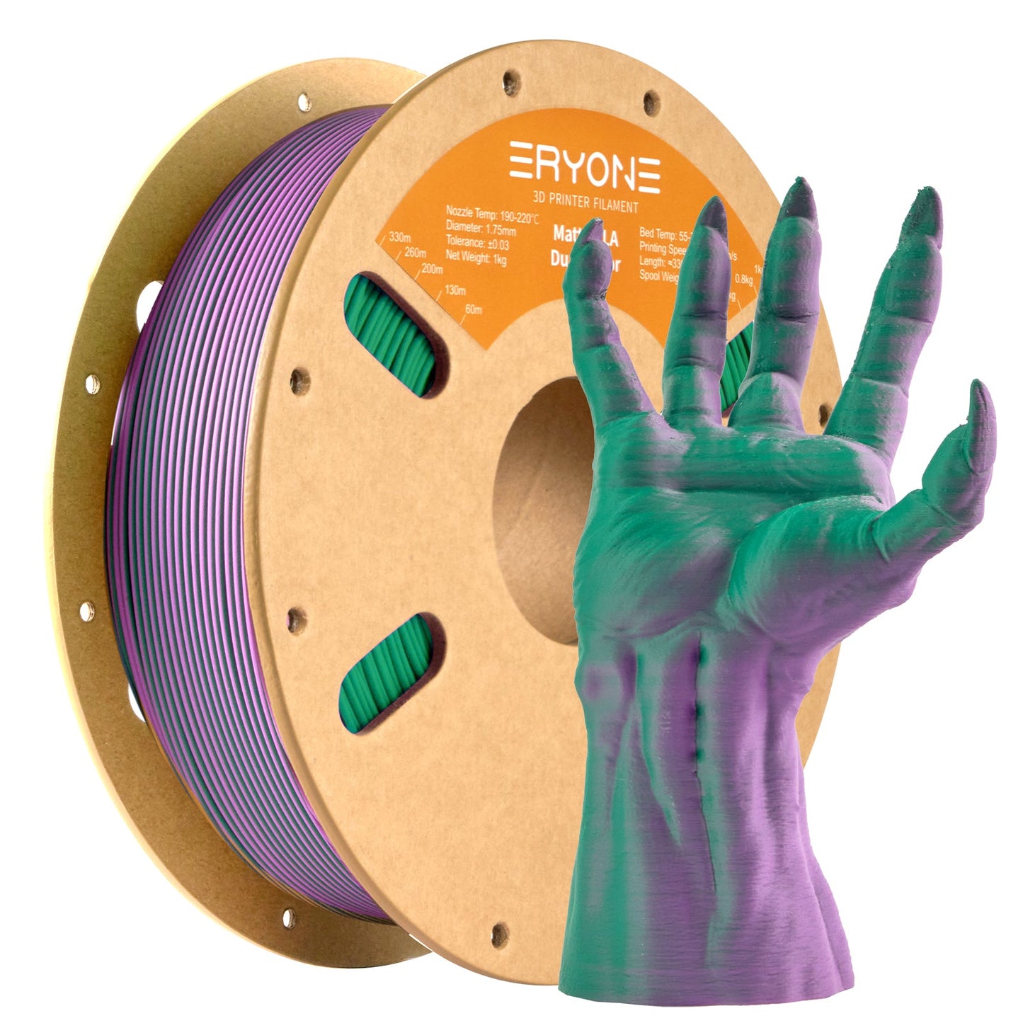 PLA Matte Dual-Color Filament - 1.75mm±0.03mm (1kg)