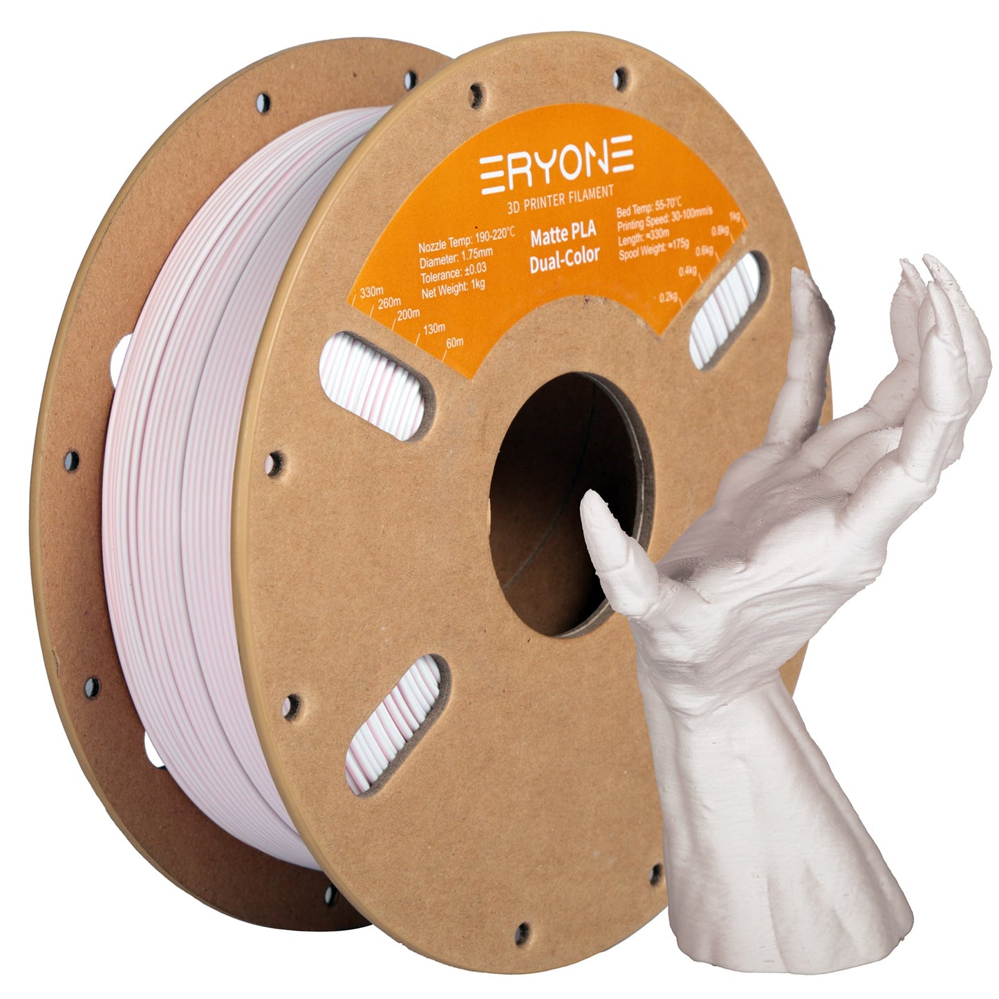 PLA Matte Dual-Color Filament - 1.75mm±0.03mm (1kg)