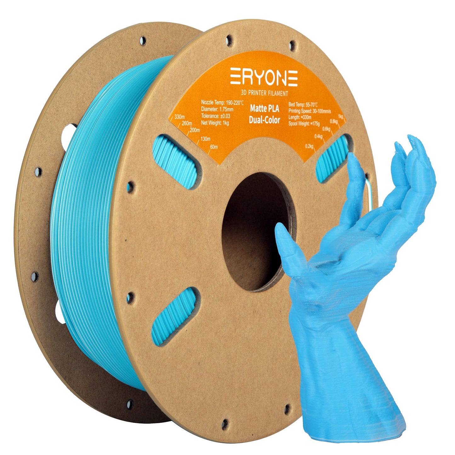 PLA Matte Dual-Color Filament - 1.75mm±0.03mm (1kg)