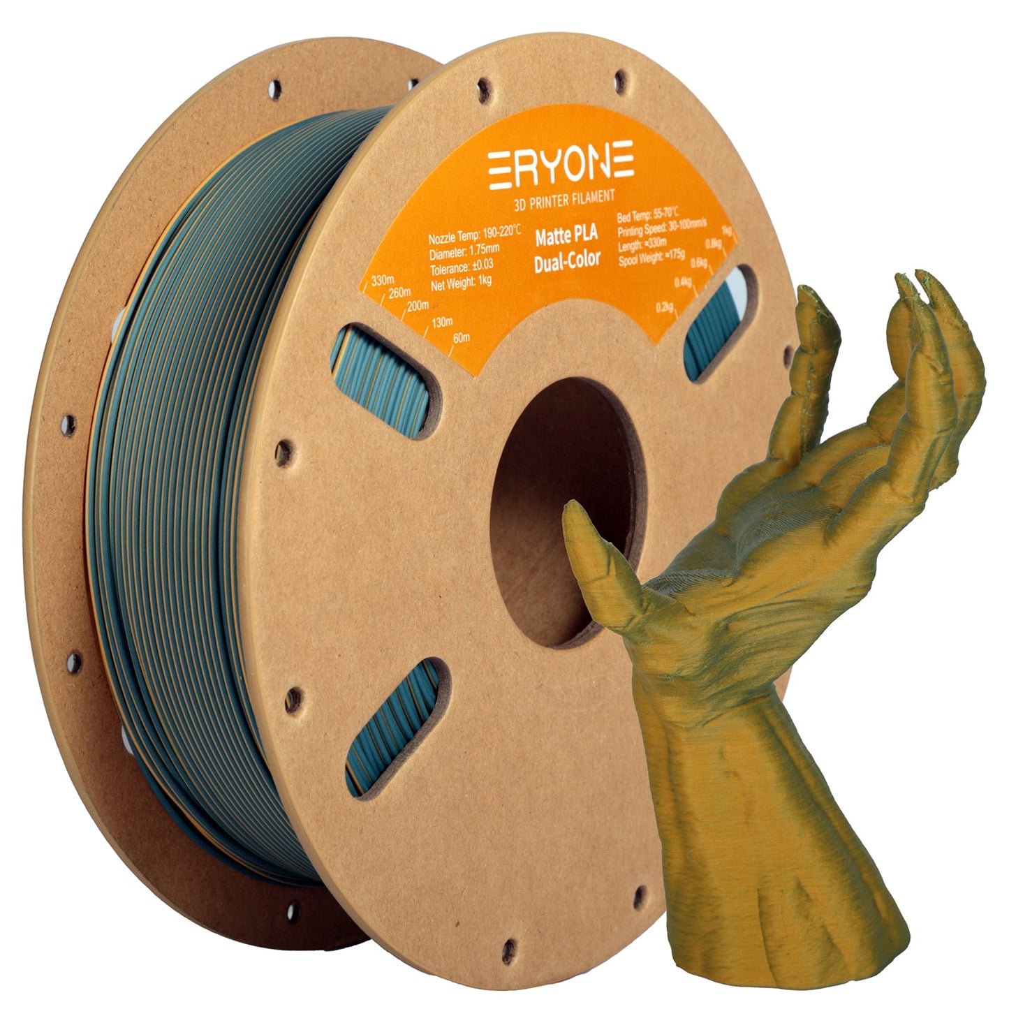 PLA Matte Dual-Color Filament - 1.75mm±0.03mm (1kg)