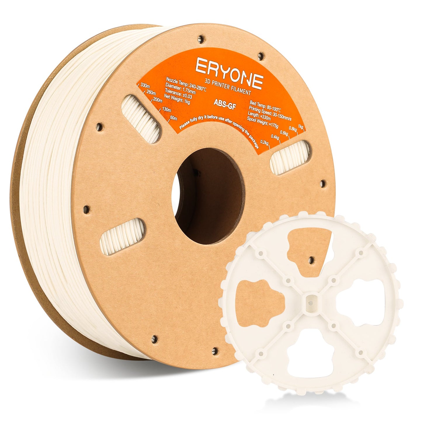 ERYONE ABS 3D Printer Filament 1.75mm, Dimensional Accuracy +/- 0.05 mm 1kg (2.2LBS)/Spool