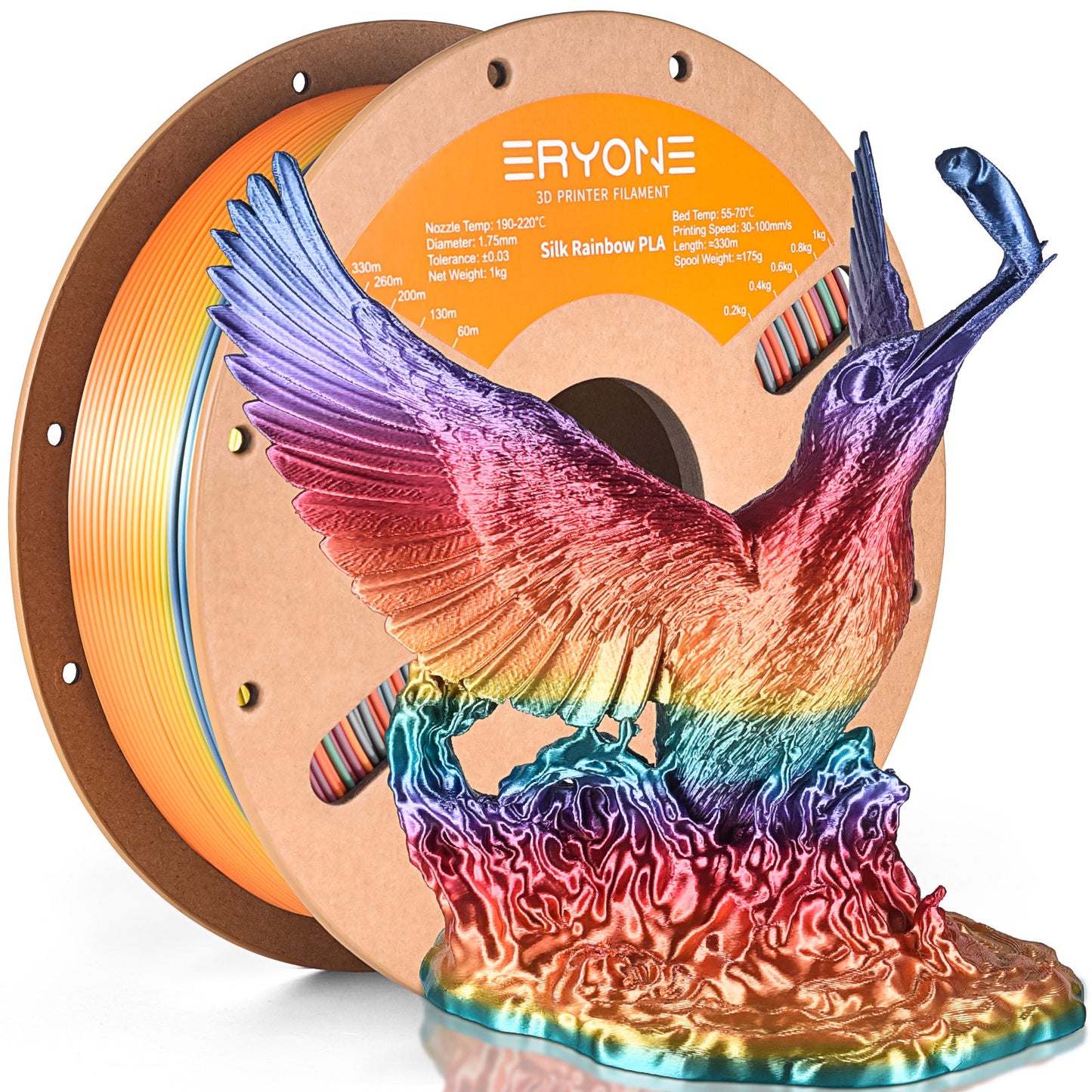PLA Macaron Rainbow Filament - 1.75mm±0.03mm (1kg)