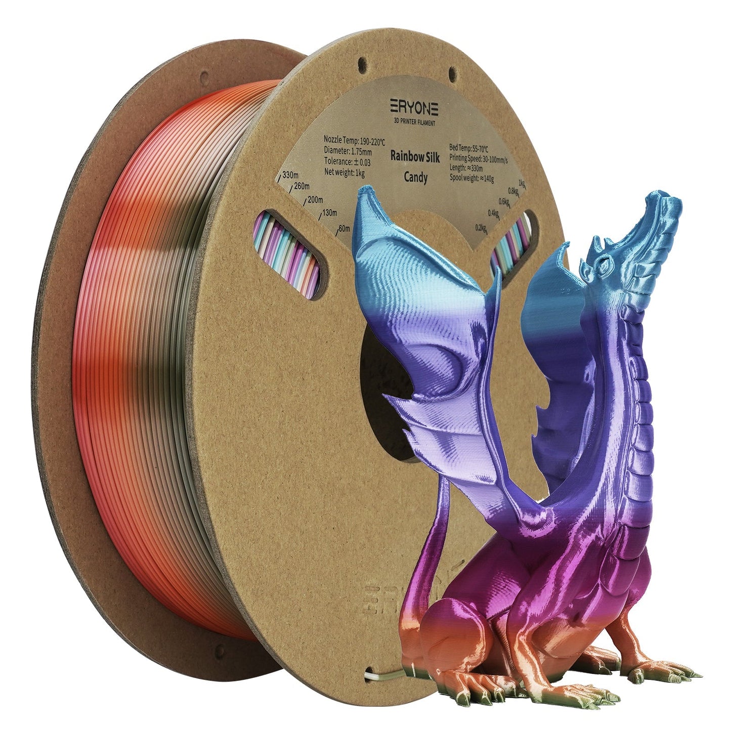 PLA Macaron Rainbow Filament - 1.75mm±0.03mm (1kg)