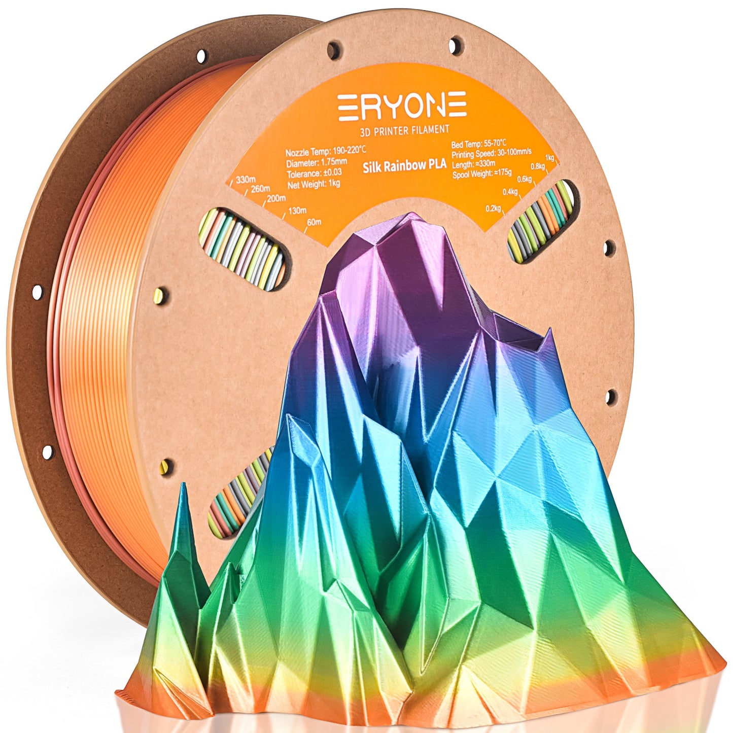 PLA Macaron Rainbow Filament - 1.75mm±0.03mm (1kg)