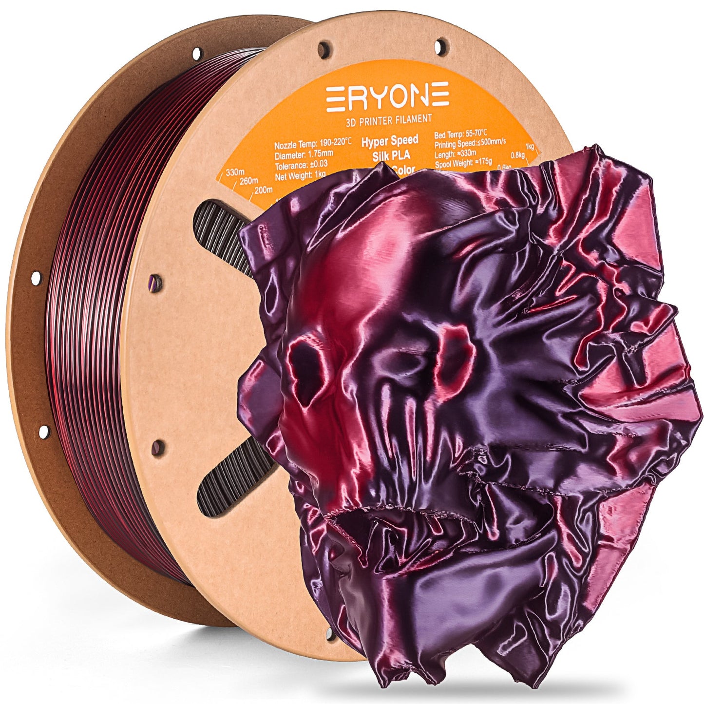 PLA Silk High-Speed Dual-Color Filament - 1.75mm±0.03mm (1kg)