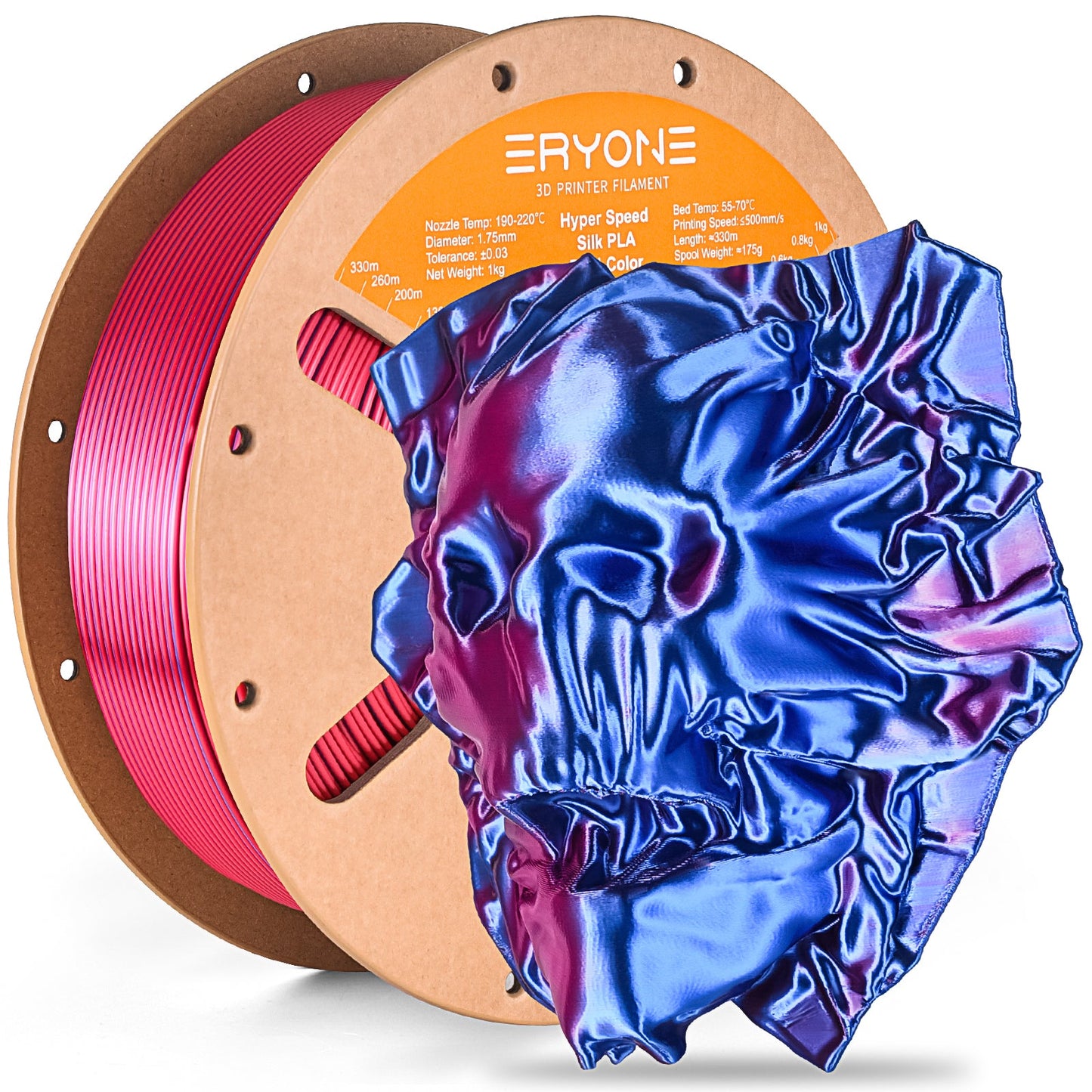 PLA Silk High-Speed Dual-Color Filament - 1.75mm±0.03mm (1kg)