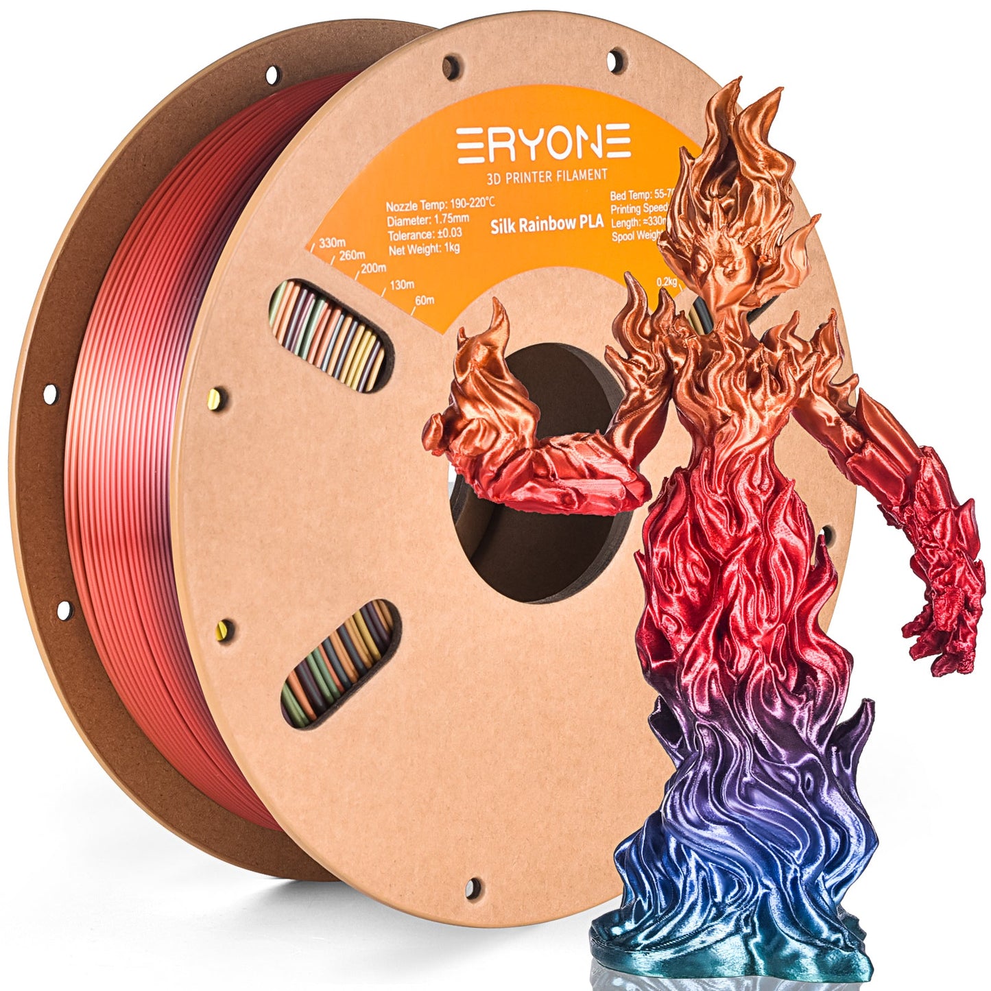 PLA Macaron Rainbow Filament - 1.75mm±0.03mm (1kg)