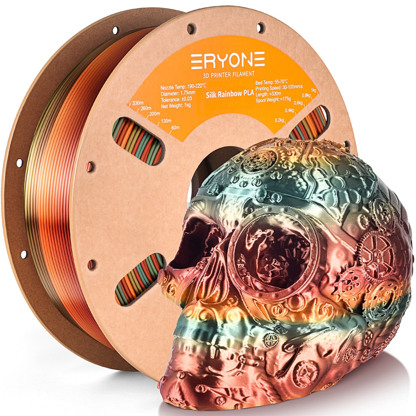 PLA Macaron Rainbow Filament - 1.75mm±0.03mm (1kg)