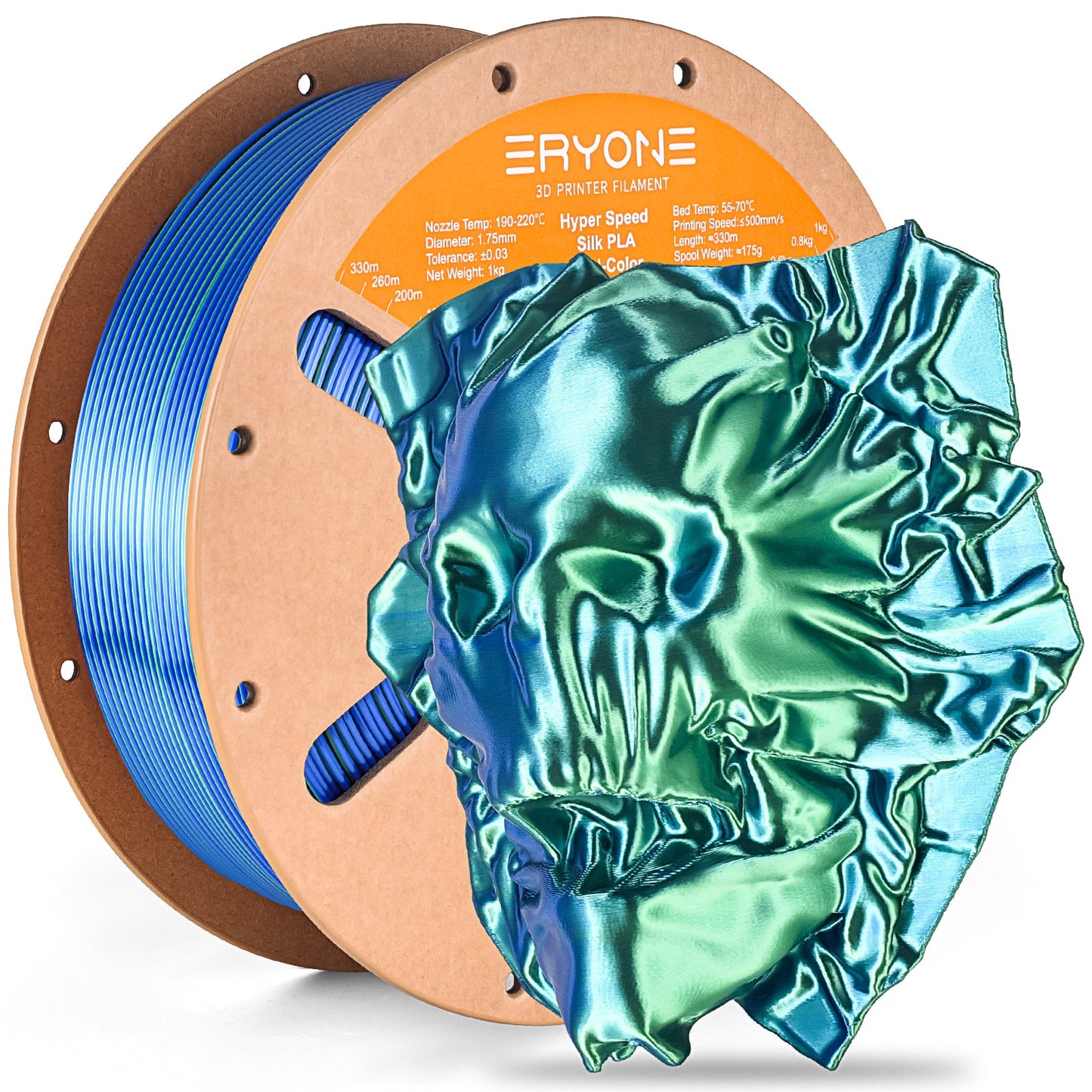 PLA Silk High-Speed Dual-Color Filament - 1.75mm±0.03mm (1kg)