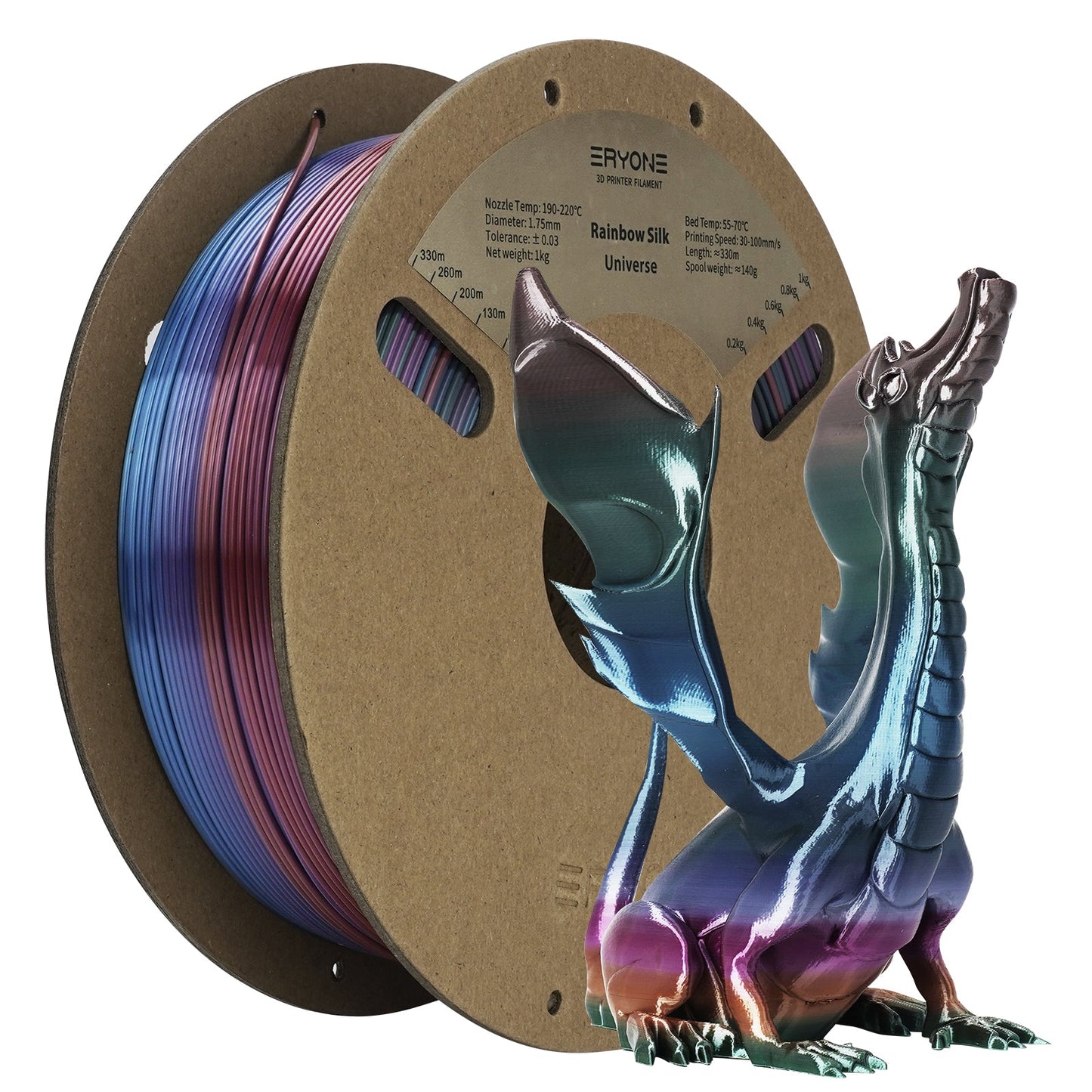 PLA Macaron Rainbow Filament - 1.75mm±0.03mm (1kg)