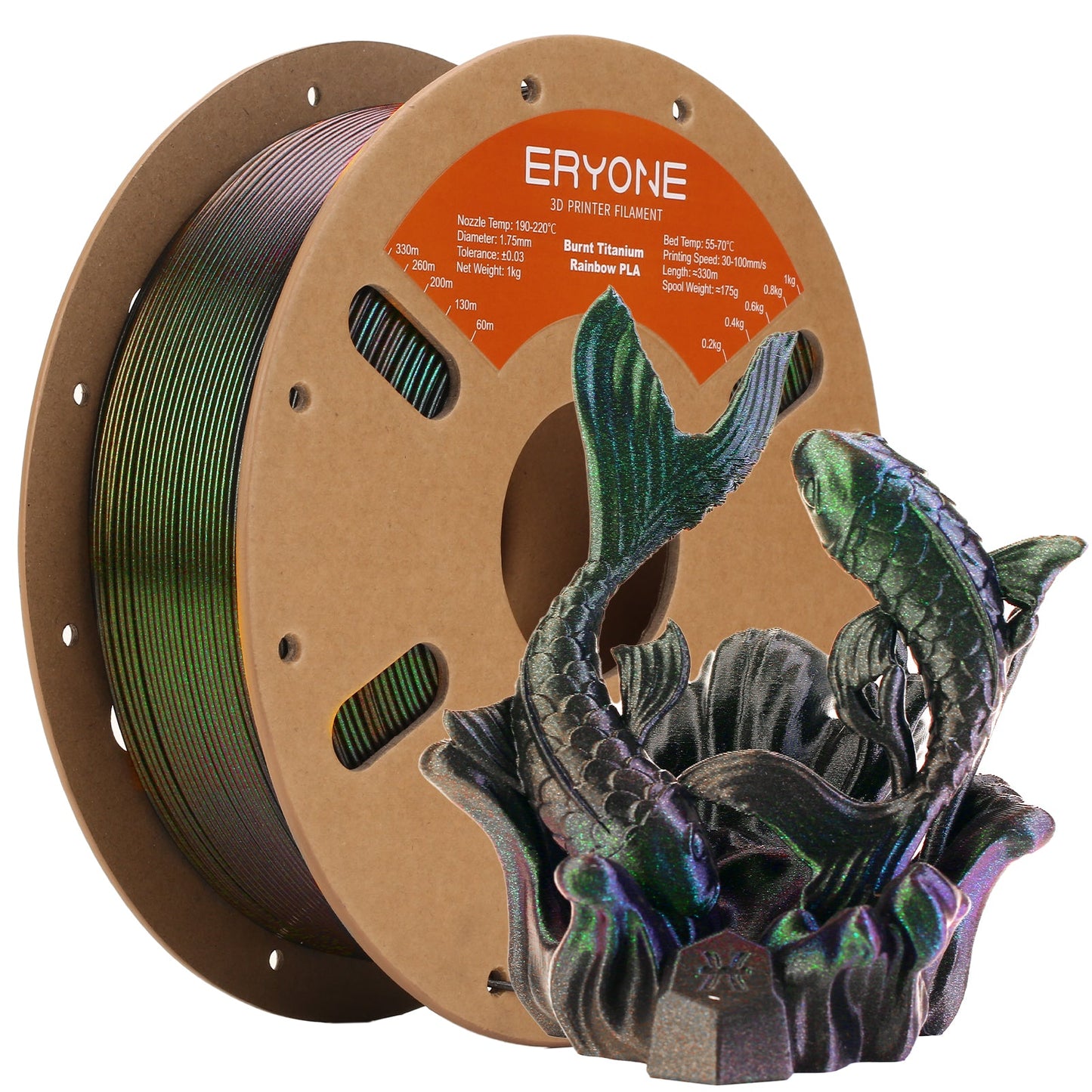 PLA Burnt Titanium Filament - 1.75mm±0.03mm (1kg)