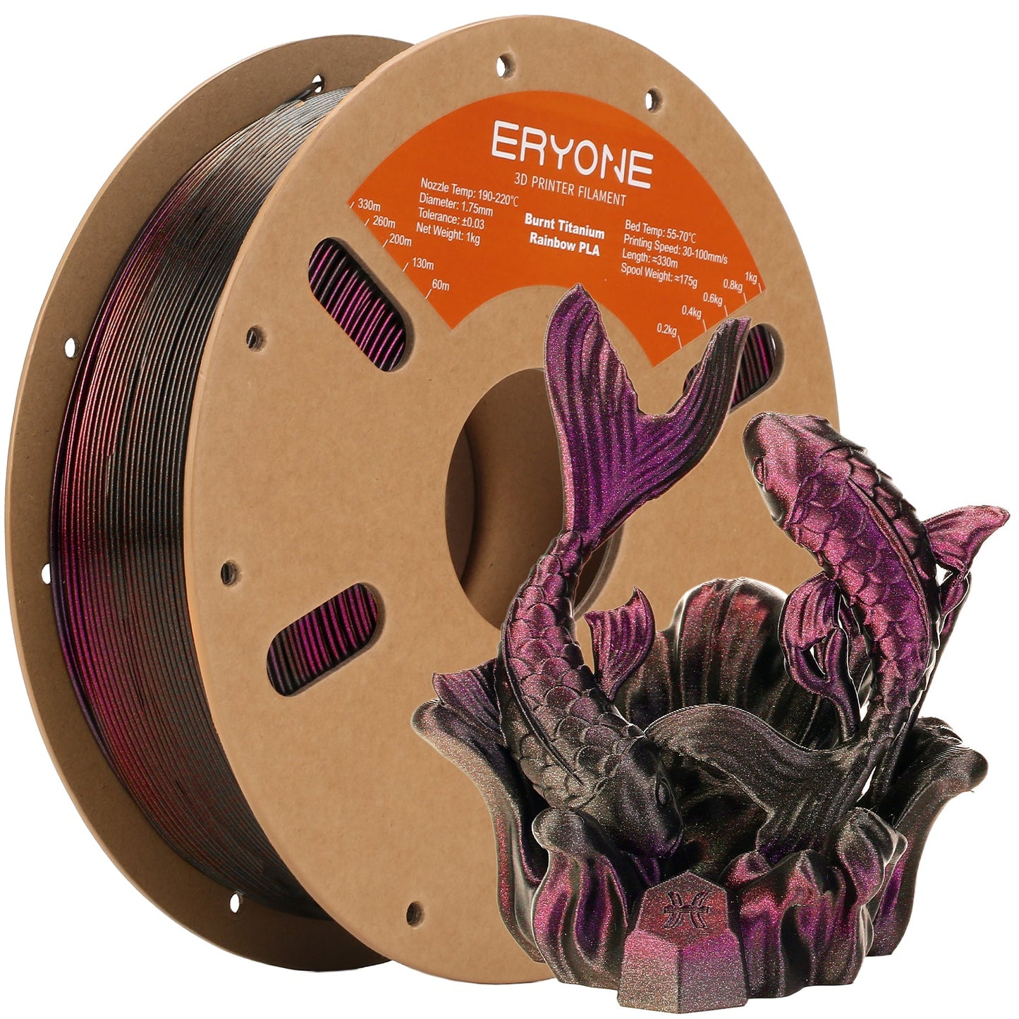 PLA Burnt Titanium Filament - 1.75mm±0.03mm (1kg)