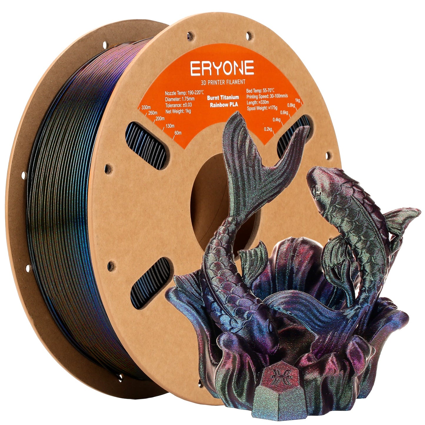 PLA Burnt Titanium Filament - 1.75mm±0.03mm (1kg)