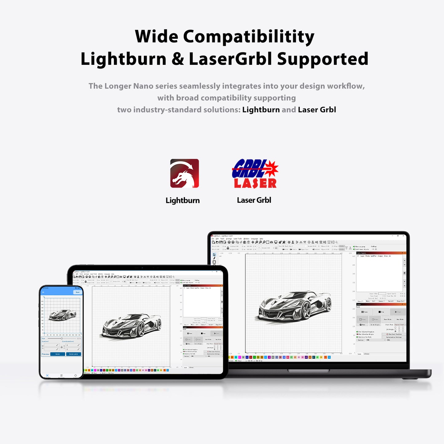 Nano allongé - Graveur laser 6W