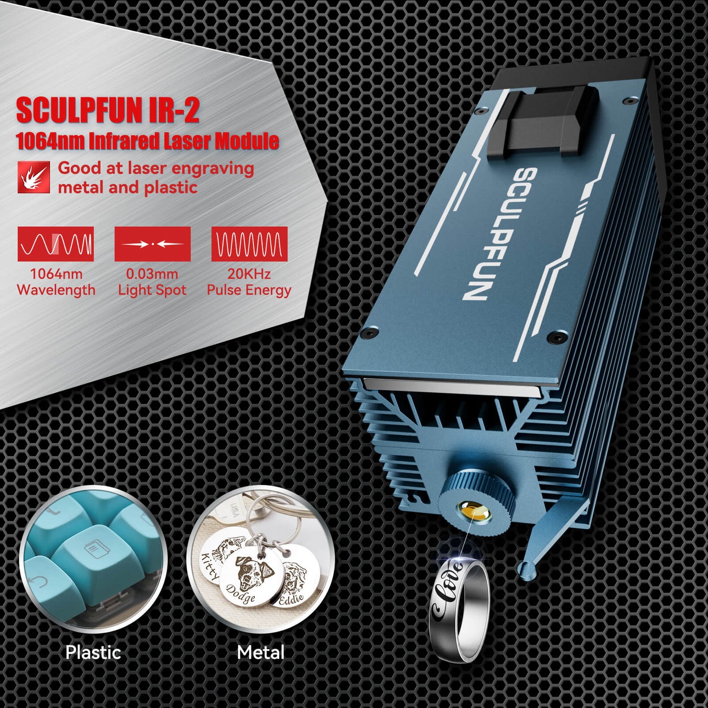 Sculpfun IR-2 1064nm Infrared Laser Module For S9/S10/S30 Series/Ultra Series/SF-A9