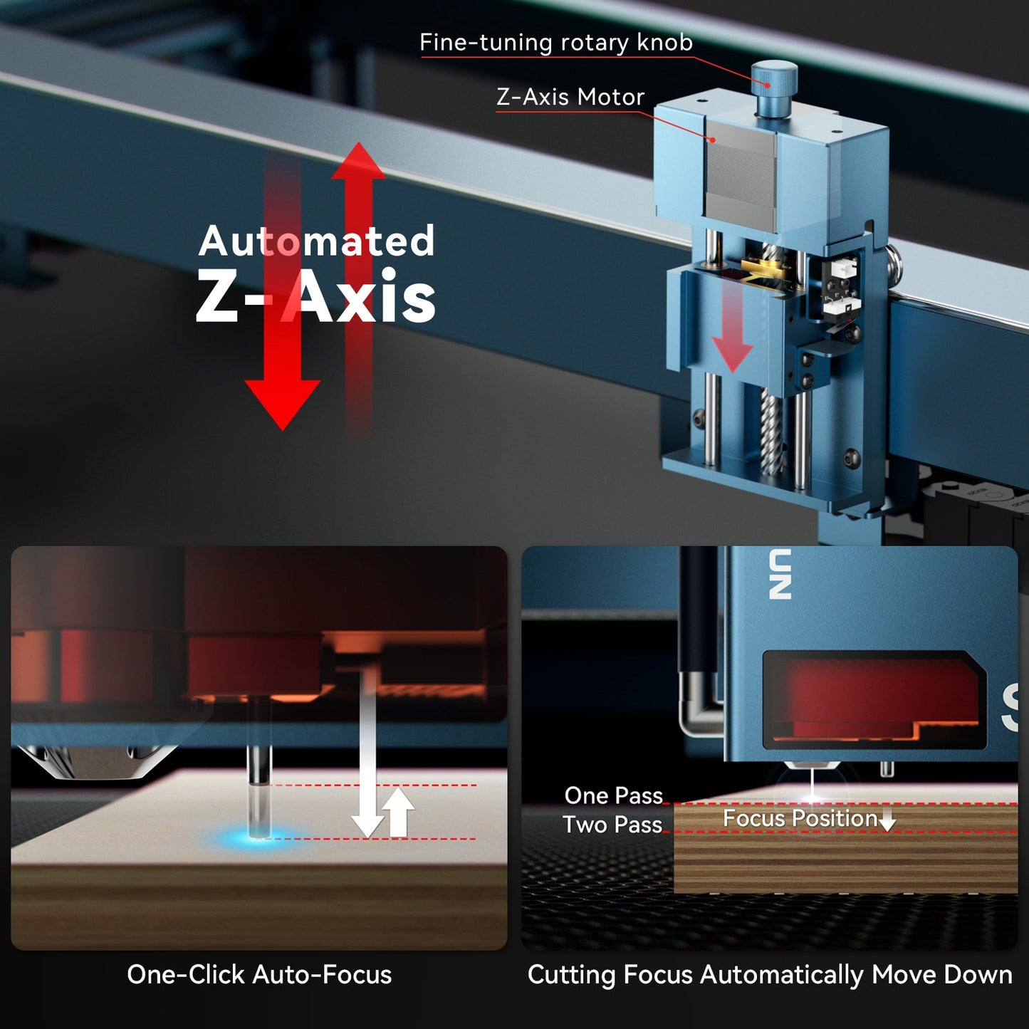 Sculpfun S40 MAX 48W Laser Engraver Cutting Machine 830*800mm Engraving Area