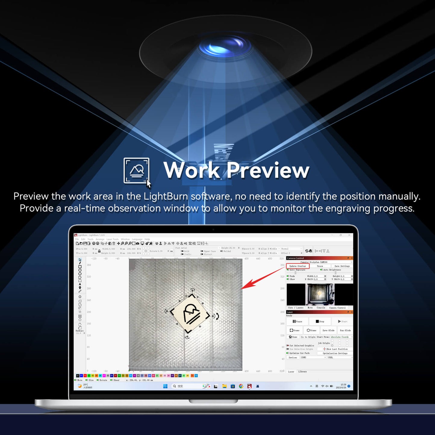 SCULPFUN CAM500 Lightburn Camera Precise Positioning for Laser Engravers