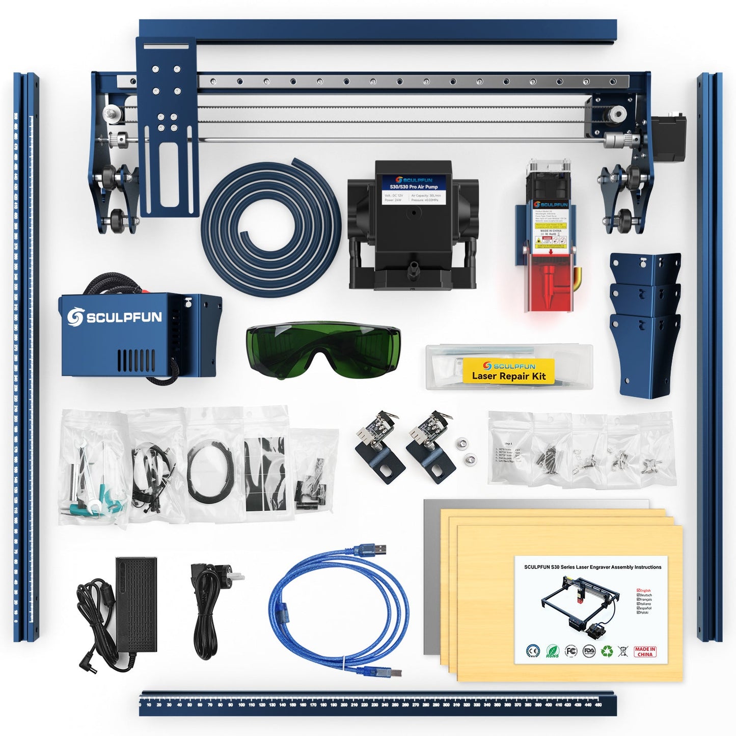 SCULPFUN S30: 5W Laser Engraving Machine with Automatic Air Assist