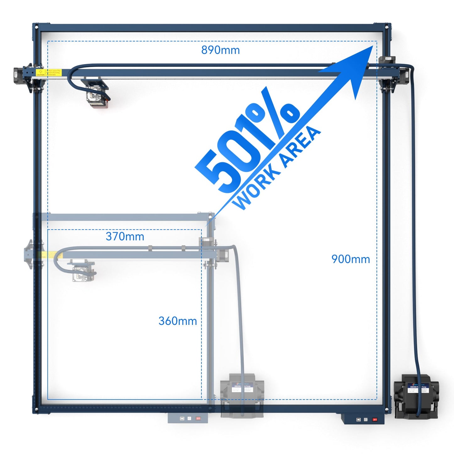 Sculpfun Engraving Area Expansion Kit 935x905mm for S10/S30 / S30 Pro/ S30 Pro Max