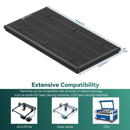 SCULPFUN H3 Laser Cutting Honeycomb Panel Workbench  400x800mm