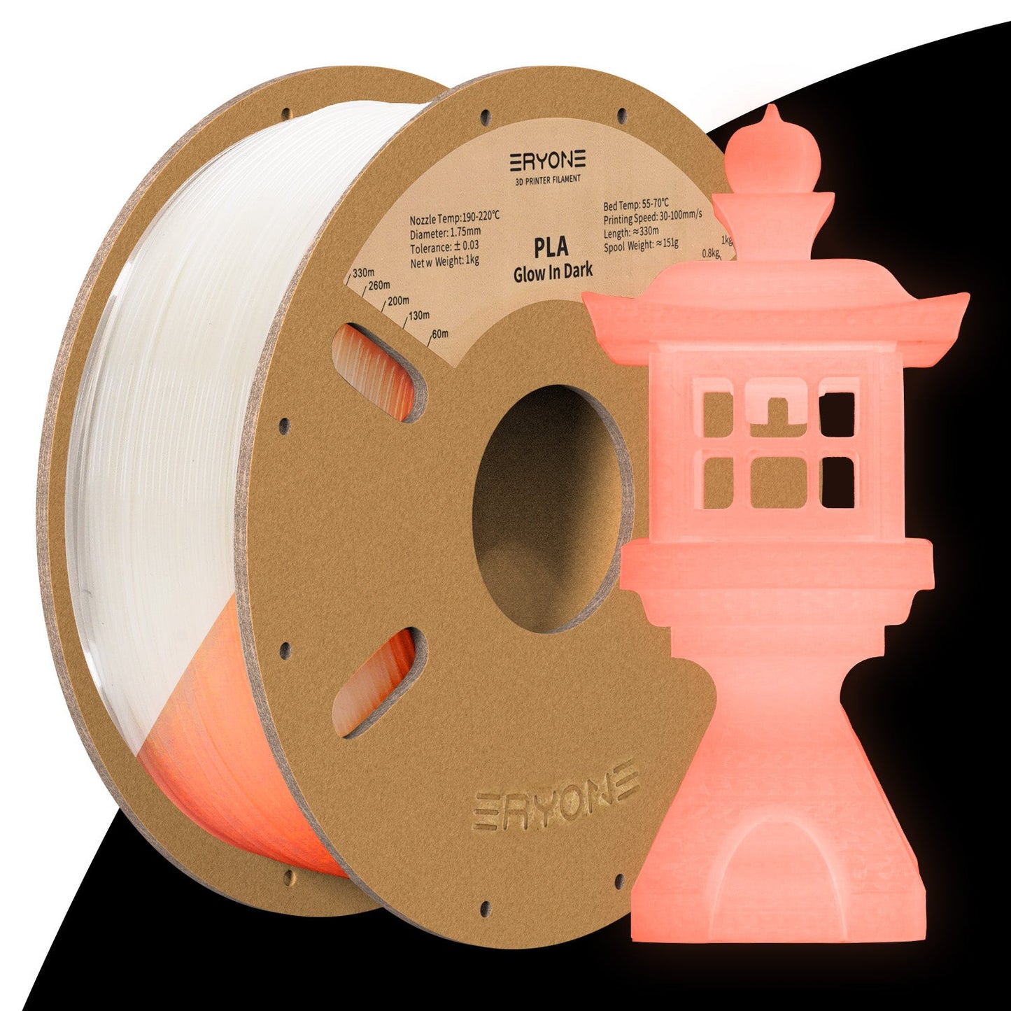 PLA Luminous Filament - 1.75mm±0.03mm (1kg)