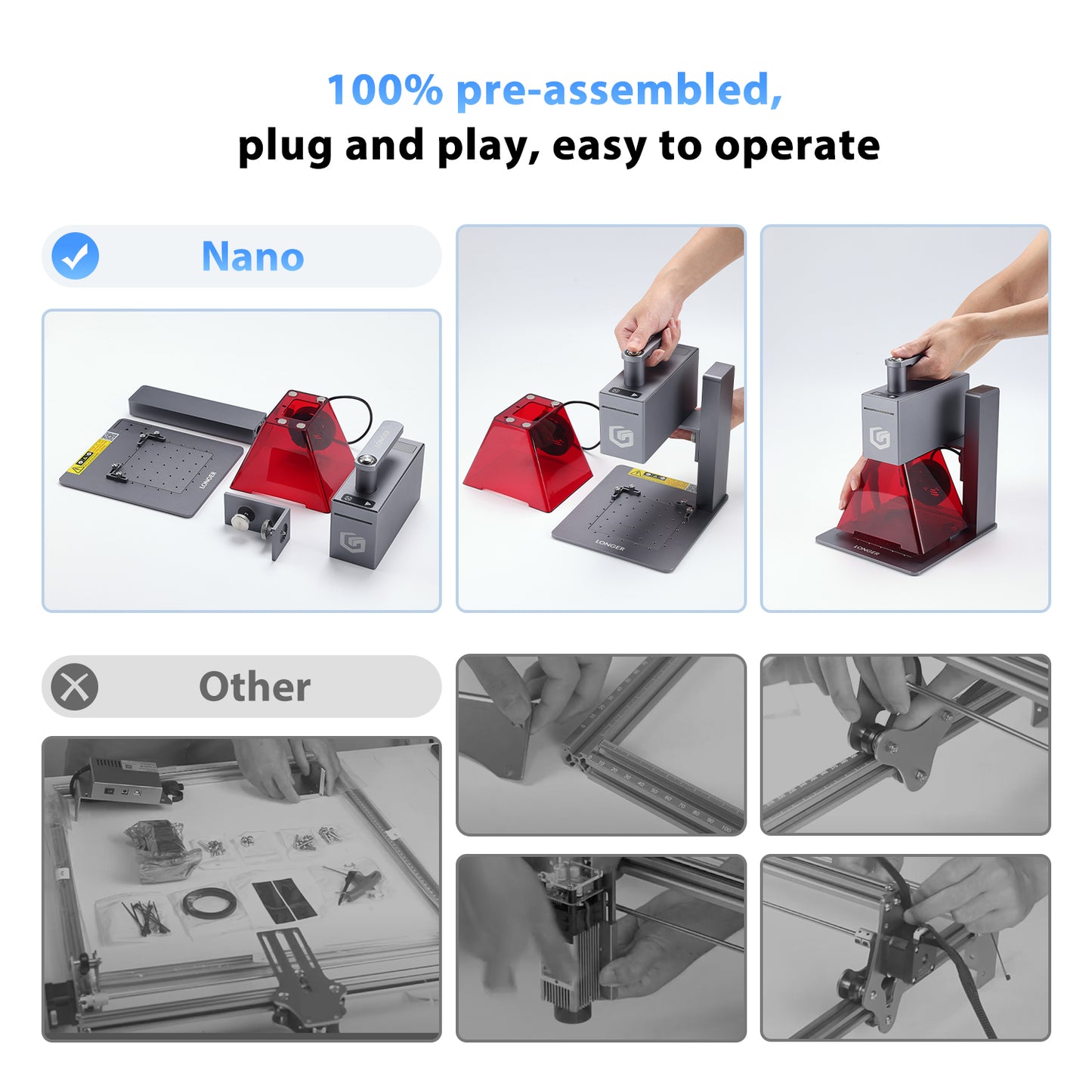 Nano allongé - Graveur laser 6W