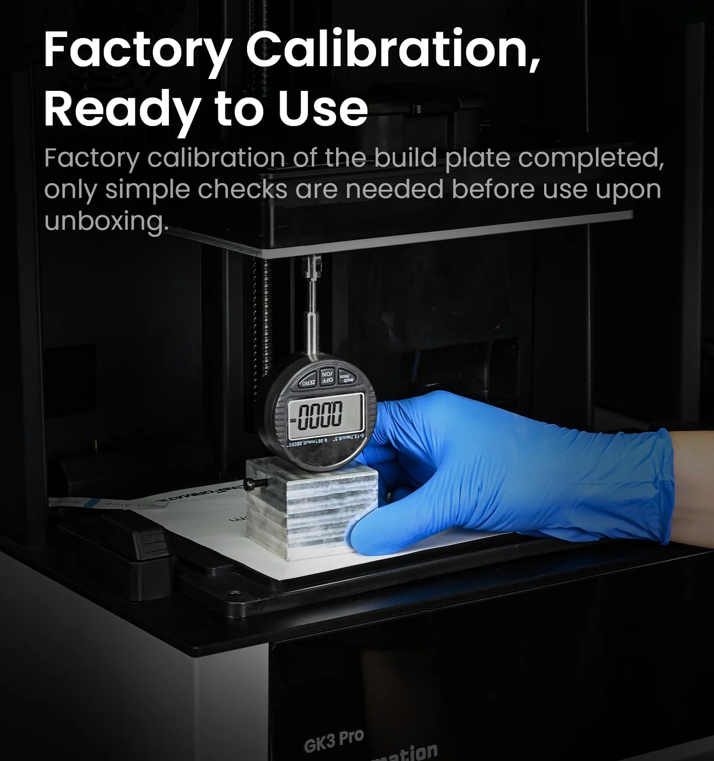 Uniformation GK3 Pro – Imprimante résine professionnelle haute résolution avec source lumineuse de 385 nm et contrôle actif de la température de la résine