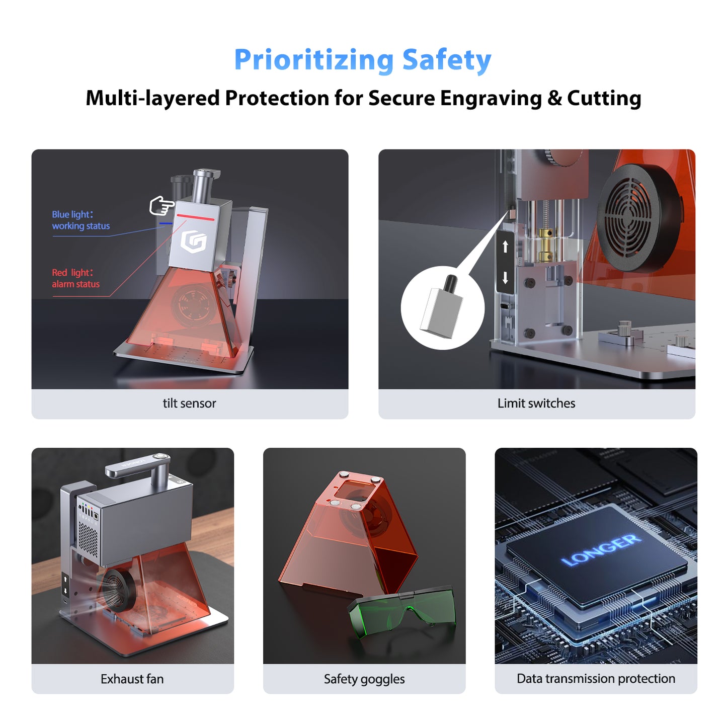 Nano allongé - Graveur laser 6W