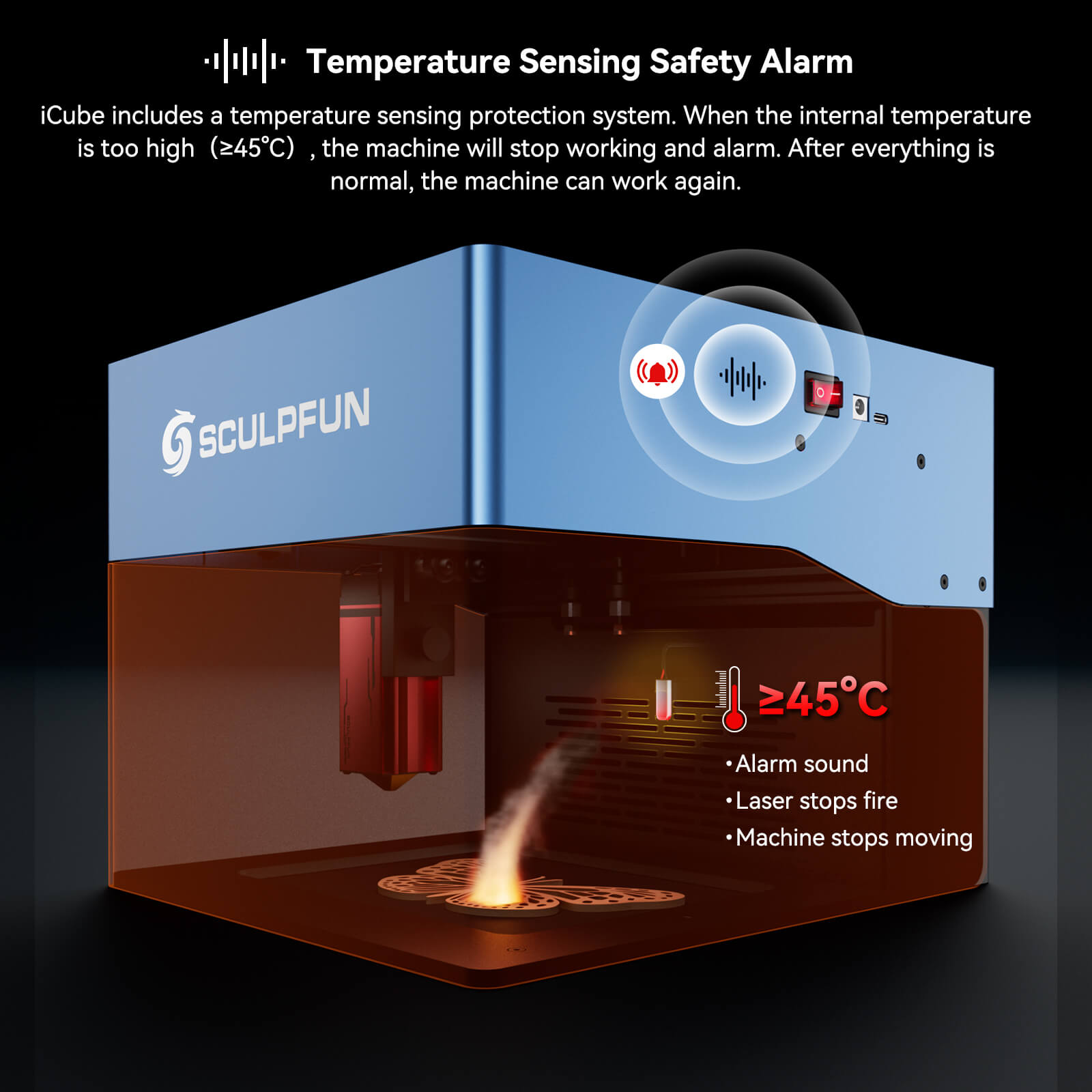 SCULPFUN iCube Pro 5W Portable Laser Engraving Machine
