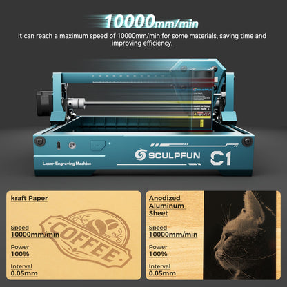 [Early Bird Sale]Sculpfun C1 Mini Portable Laser Engraver