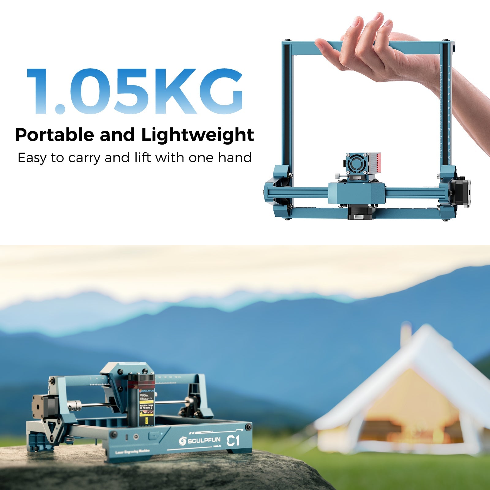 [Early Bird Sale]Sculpfun C1 Mini Portable Laser Engraver