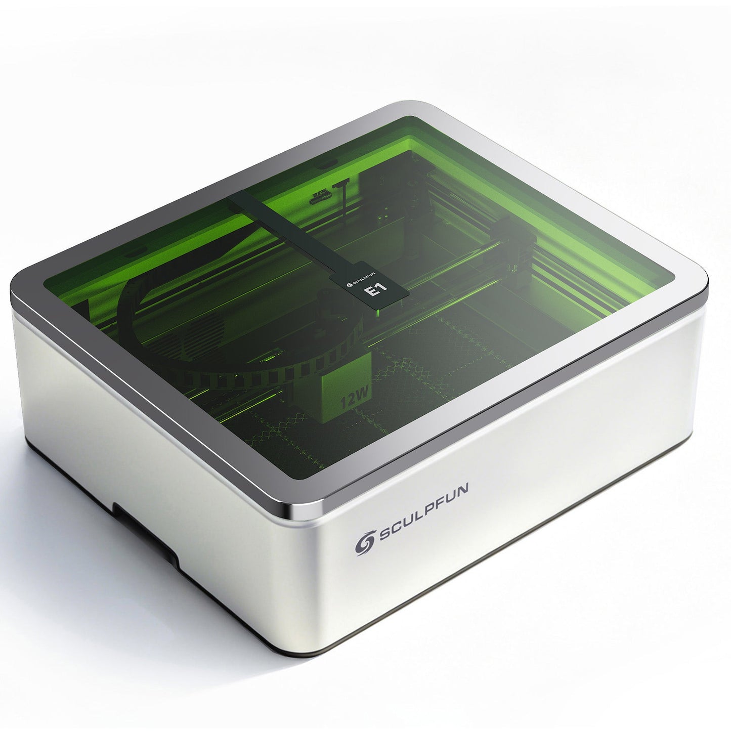 SCULPFUN E1 Dual Geschlossener Lasergravierer 12W Diode + 3W IR