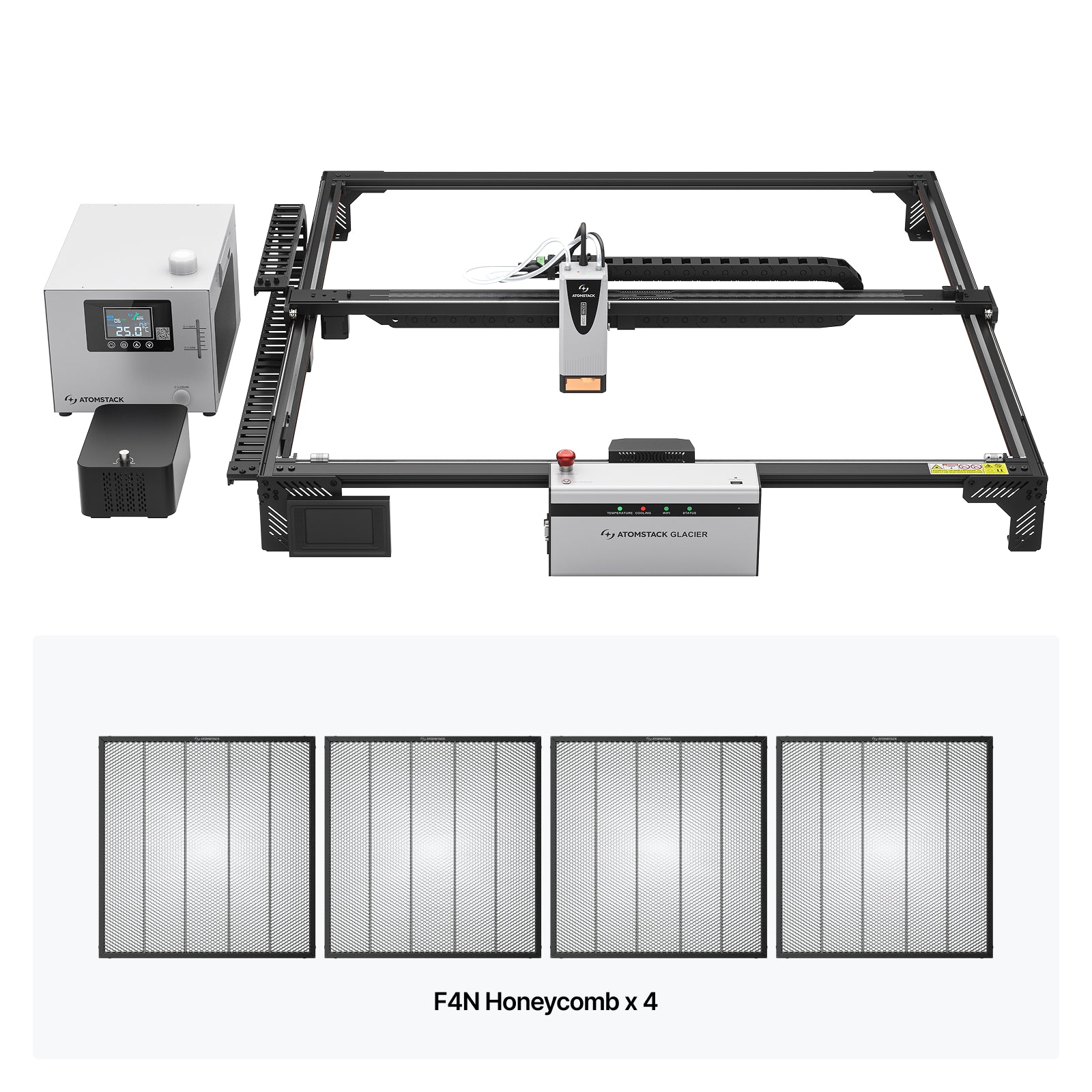 AtomStack Glacier 120W/90W Wassergekühlter Diodenlaser-Gravierer