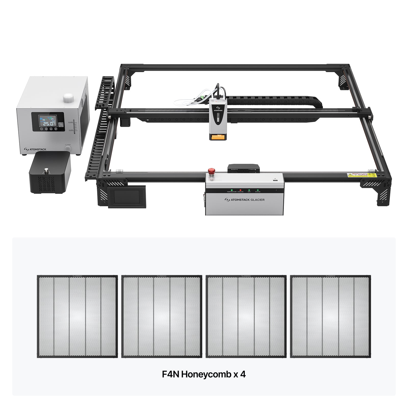 AtomStack Glacier 120W/90W Wassergekühlter Diodenlaser-Gravierer