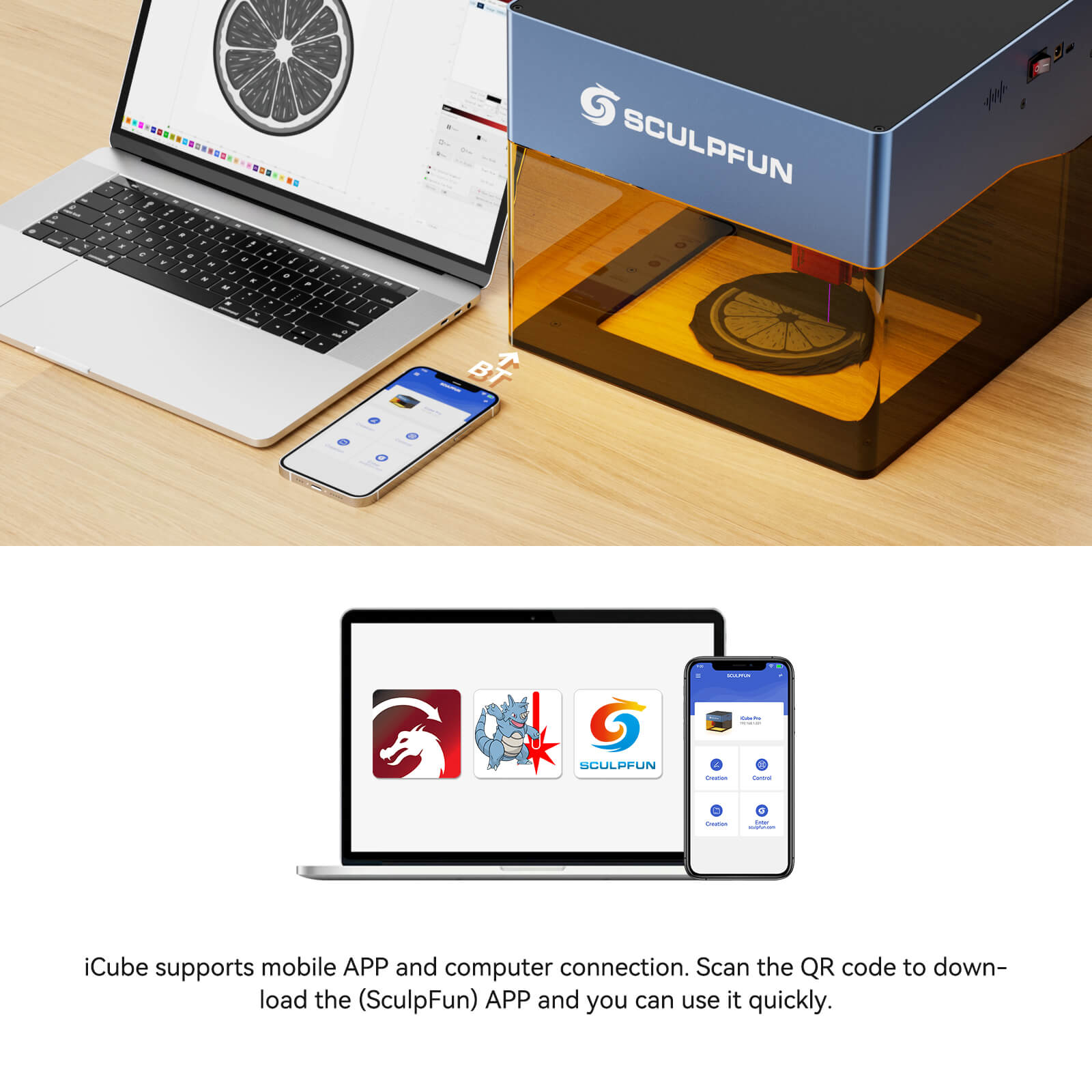 SCULPFUN iCube Pro 5W Portable Laser Engraving Machine